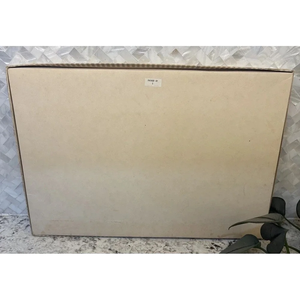 NOS 8 Old Bleach Napkins/placemat Irish Linen Luncheon‎ Set Original Box *READ*